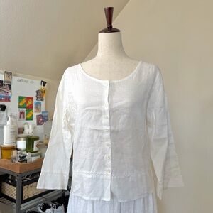 100% linen blouse